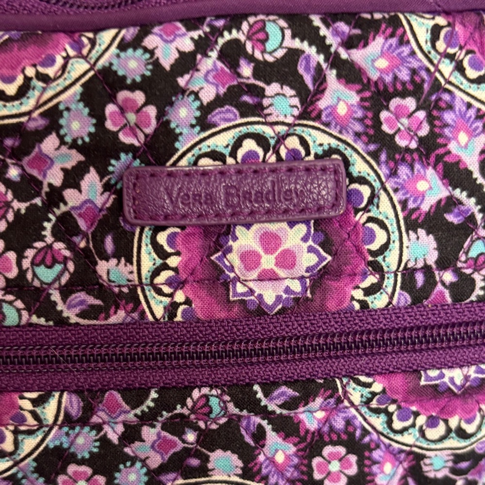 Vera Bradley Floral Purple Backpack As Is Condition VB9420 - Picture 3 of 11